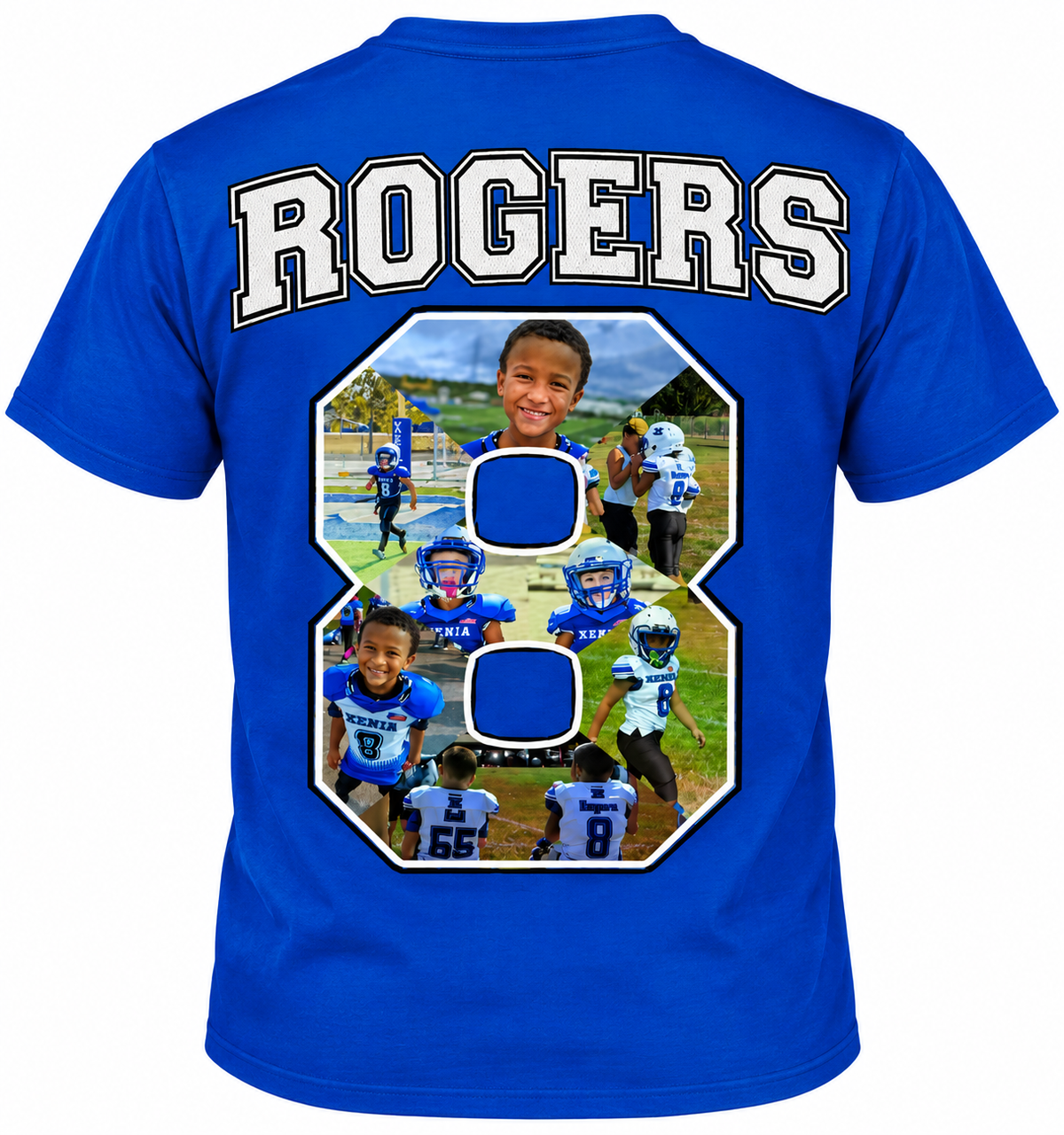 Custom name and number to any shirt